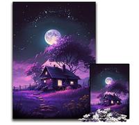 Puzzles pour Adultes 1000 pièces Lavender House Puzzles en Carton pour Adultes Cadeau de Vacances Parfait pour Noël, Halloween, Pâques, Nouvel an 26x38cm/10,23x14,96 Pouces