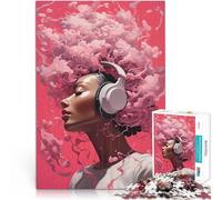 Puzzles pour Adultes 1000 pièces Le Bonheur du Bruit Rose Jeux éducatifs Décoration d'intérieur Jeu de défi Unique 38x26cm