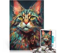 Puzzles pour Adultes 1000 pièces Le Chat attentif Jeu Familial Anti-Stress Défi Difficile est idéal comme Cadeau pour Toute la Famille 38x26cm