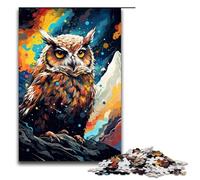 Puzzles pour Adultes 1000 pièces Le Hibou dans Le cratère est entouré Motif Assemblage Aide Le Cerveau Exercer Jouets addictifs pour cultiver la Patience 1000 PCS
