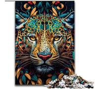 Puzzles pour Adultes 1000 pièces Le Jaguar rusé Puzzle en Carton, Cadeau Parfait pour Les Anniversaires, Noël, Halloween, Thanksgiving, Pâques 1000 pièces(26x38cm)