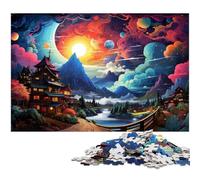 Puzzles pour Adultes 1000 pièces Le Paysage d'une Belle Ville Natale Puzzle Jouets Décoration intérieure Unique et Cadeaux Convient aux Adolescents de 14 Ans et Plus 1000 pièces (38 x 26 cm)