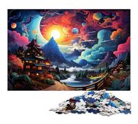 Puzzles pour Adultes 1000 pièces Le Paysage d'une Belle Ville Natale Puzzle Une œuvre d'art pour et Adolescent de 14 Ans et Plus 1000 pièces (75x50cm)
