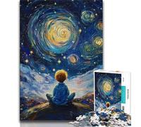 Puzzles pour Adultes 1000 pièces Le Petit Prince du Ciel Nocturne Puzzles pour Adultes, Anti-Stress Staycation Kill Time Enhance Love Between Couples (Taille 75x50cm)
