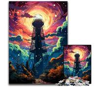 Puzzles pour Adultes 1000 pièces Le psychédélisme coloré de l'observatoire Puzzles stimulants Jeu Familial interactif Défi cérébral Jouet éducatif 1000 pièces (38x26cm)
