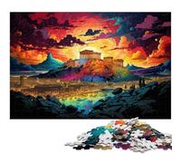Puzzles pour Adultes 1000 pièces Le psychédélisme coloré du musée de l'Acropole Puzzle Jouets Décoration intérieure Unique et Cadeaux Convient aux Adolescents de 14 Ans et Plus 1000 pièces(75x50cm)