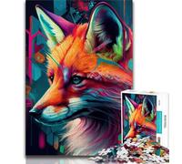 Puzzles pour Adultes 1000 pièces Le Renard Malin, Puzzle pour Adolescents, Jeu Stimulant, Jouets, décoration Murale, Cadeaux d'anniversaire et de Noël Uniques (Taille 38x26cm)