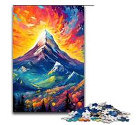 Puzzles pour Adultes 1000 pièces Le Sommet d'une Montagne est entouré d'éclaboussures Beaucoup de Couleurs Décoration d'intérieur Jouets Offrez Les comme Cadeaux pour Toute la Famille 1000 pièces