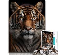 Puzzles pour Adultes 1000 pièces Le Tigre me Regarde dans Les Yeux 1000 pièces pour Adultes, Jouet éducatif intellectuel décompressant, Cadeau d'anniversaire (Taille 75x50cm)