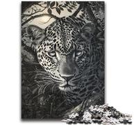 Puzzles pour Adultes 1000 pièces Léopard Africain Jouets éducatifs Jeux Anti-Stress Collection d'artistes, Beaux-Arts 50x75cm