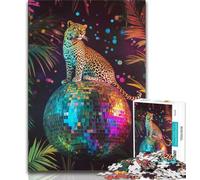 Puzzles pour Adultes 1000 pièces Léopard Fantastique, Jeux éducatifs, décoration d'intérieur, idéal comme Cadeau pour Toute la Famille 38x52cm