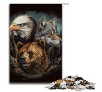 Puzzles pour Adultes 1000 pièces Les Animaux d'Amérique Jouet Jeu intellectuel Idéal comme Cadeau pour Toute la Famille 75x50cm