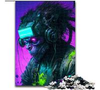 Puzzles pour Adultes 1000 pièces Les singes virtuels : Un Casse-tête Stimulant, Une activité familiale, Une décoration intérieure, Un Cadeau de Noël (Taille : 50x75cm)
