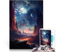 Puzzles pour Adultes 1000 pièces l'espace lointain Jouets de Divertissement Familial avec Affiche et Feuille de Questions correspondantes 38x52cm