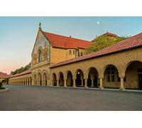 Puzzles pour Adultes 1000 pièces Lever de Lune sur Le Quad de l'université de Stanford Palo Alto Californie Photo Famille Drôle Défi Puzzles de Vacances Cadeau 26x38CM