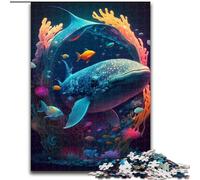 Puzzles pour Adultes 1000 pièces Léviathan psychédélique Puzzles Difficiles pour Adultes Niveau débutant, Parfaits pour Les Cadeaux d'anniversaire et de Vacances (Taille 50x75cm)