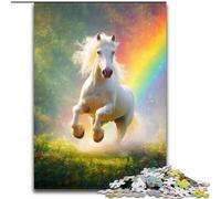 Puzzles pour Adultes 1000 pièces Licorne Arc-en-Ciel, Jeu Familial Anti-Stress, défi Difficile, renforce l'amour Entre Couples (Taille 26x38cm)