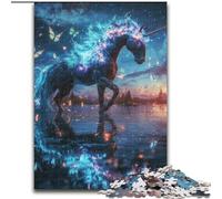 Puzzles pour Adultes, 1000 pièces Licorne de l'univers, idéal pour Les Amoureux, pour Noël, Le Nouvel an ou la Saint-Valentin (Taille 50x75cm)