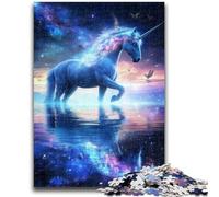 Puzzles pour Adultes 1000 pièces Licorne de l'univers, Puzzle 1000 pièces, Staycation Kill Time avec pièces entièrement emboîtables de Formes aléatoires (26x38cm)