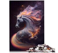 Puzzles pour Adultes 1000 pièces Licorne Hors des étoiles Soulagement du Stress 26x38cm Soulagement du Stress Staycation Tuer Le Temps pour Les Adolescents de 14 Ans et Plus