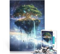 Puzzles pour Adultes 1000 pièces L'île Flottante aux Arbres Fabriqué en Carton pour et à partir de 14 Ans et Plus Jouets Anti-Stress Cadeau d'anniversaire。Taille：26x38cm/10.24x14.96pouce