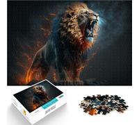 Puzzles pour Adultes 1000 pièces Lion agressif et en colère Réduction du Stress intéressante Car C'est Un pour Toute la Famille 50x70cm