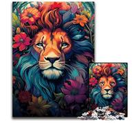 Puzzles pour Adultes 1000 pièces Lion coloré psychédélique Impossible Puzzles pour Adultes Défi cérébral Cadeau Parfait pour Adolescents & Décoration intérieure 1000 pièces (75 x 50 cm)