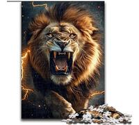 Puzzles pour Adultes 1000 pièces Lion d'Afrique Aidez Le Cerveau à exercer des Jouets addictifs pour cultiver la Patience Une œuvre d'art 26x38cm