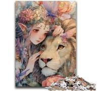 Puzzles pour Adultes 1000 pièces Lion et Elfe, Amusants en Famille, idéal comme Cadeau pour Toute la Famille, à partir de 14 Ans, 50x75cm