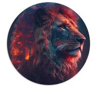 Puzzles pour Adultes 1000 pièces Lion Flamboyant Puzzles Difficiles pour Adultes Un pour Noël ou Un Anniversaire (Taille 67,5 x 67,5 cm)