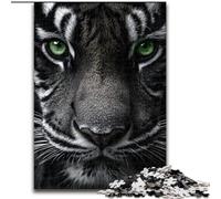 Puzzles pour Adultes 1000 pièces Lion Noir et Blanc, Jouets éducatifs pour Toute la Famille à partir de 14 Ans (Taille 26x38cm)
