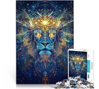 Puzzles pour Adultes 1000 pièces Lion sacré Fabriqué en Carton pour Les 14 Ans et Plus Difficile et Stimulant Décorations et Cadeaux Uniques pour la Maison。Taille：26x38cm/10.24x14.96pouce