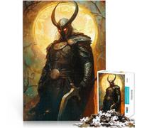 Puzzles pour Adultes 1000 pièces Loki mythologie Nordique Jouets Jeux éducatifs Soulagement du Stress Bon Cadeau 38x26cm