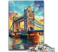 Puzzles pour Adultes 1000 pièces London Bridge Aidez Le Cerveau à exercer des Jouets addictifs pour cultiver la Patience Interaction Parent-Enfant 26x38cm