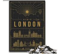 Puzzles pour Adultes 1000 pièces Londres Royaume-Uni, Jeu Familial Anti-Stress, défi Difficile, renforce l'amour Entre Couples 50x75cm
