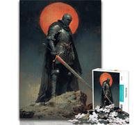 Puzzles pour Adultes 1000 pièces Lone Knight, Jeu éducatif Familial, décoration Murale, Cadeaux d'anniversaire et de Noël Uniques 38x26cm