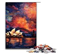 Puzzles pour Adultes 1000 pièces L'opéra de Sydney est entouré de Motifs d'assemblage Aide Le Cerveau à exercer des Jouets addictifs pour cultiver la Patience 1000 pièces