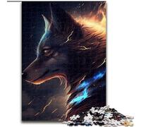 Puzzles pour Adultes 1000 pièces Loup Anime Animal Puzzle en Carton, Activité éducative pour Les compétences cognitives Amélioration des compétences cognitives 1000 pièces(26x38cm)