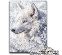 Puzzles pour Adultes 1000 pièces Loup Blanche-Neige, adaptés aux Personnes de 14 Ans et Plus Difficile à réaliser mais Amusant et Humoristique Superbe Cadeau 50x75cm
