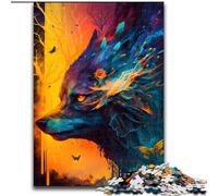 Puzzles pour Adultes 1000 pièces Loup Cauchemar Coloré Puzzles en Carton Taille 26x38cm Cadeau de défi cérébral, activité éducative pour Adolescents