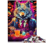 Puzzles pour Adultes 1000 pièces Loup coloré Anti-Stress 26x38cm Collection d'artistes Beaux-Arts pour Adolescents de 14 Ans et Plus