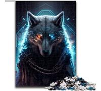 Puzzles pour Adultes 1000 pièces Loup Cyber Puzzle en Bois, idéal pour la décoration de la Maison et du Bureau, Cadeau Parfait pour Un Anniversaire 1000 pièces(50x75cm)