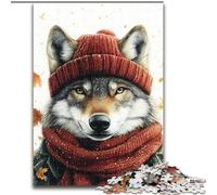 Puzzles pour Adultes 1000 pièces Loup d'automne, Jouets éducatifs, Jeux Anti-Stress, Interaction Parent-Enfant (Taille 26x38cm)
