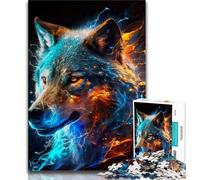 Puzzles pour Adultes 1000 pièces Loup de la Foudre, Jeux Amusants pour Adolescents, idéal comme Cadeau pour Toute la Famille (Taille 38x26cm)
