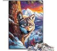 Puzzles pour Adultes 1000 pièces Loup des neiges, Jouets éducatifs et éducatifs, Jeux familiaux, Anniversaires et Cadeaux Uniques (Taille 50x75cm)