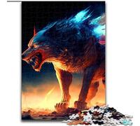 Puzzles pour Adultes 1000 pièces Loup Fantastique en Carton, développe la Coordination œil-Main, Parfait pour Les Cadeaux d'anniversaire 1000 pièces(26x38cm)