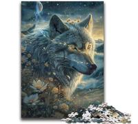 Puzzles pour Adultes 1000 pièces Loup Fantastique pour Adolescents, Jeu éducatif, défi, Cadeau d'anniversaire, décoration Murale (26x38cm)