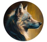 Puzzles pour Adultes 1000 pièces Loup Fantastique Puzzles Ronds 1000 pièces pour Adultes Parfait pour la décoration intérieure, Les Anniversaires, Les Vacances et Les Cadeaux 67,5 x 67,5 cm