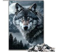 Puzzles pour Adultes 1000 pièces Loup Gris Puzzle 1000 pièces pour la Famille et Les Amis, défi cérébral (Taille 50x75cm)