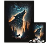 Puzzles pour Adultes 1000 pièces Loup Innocent Puzzles pour Adultes Soirée de Jeux en Famille Amusant Œuvre décorative à Faire soi-même 1000 pièces (38 x 26 cm)